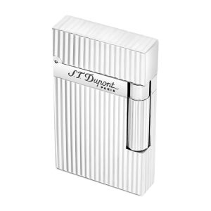 S.T. Dupont Initial Lighter Vertical Lines Silver
