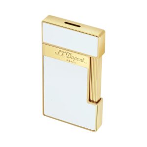 S.T. Dupont Slimmy Lighter White Lacquer-Gold