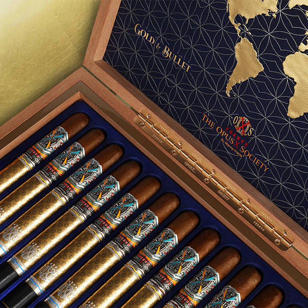 OpusX Society Gold and Bullet Mobile Banner